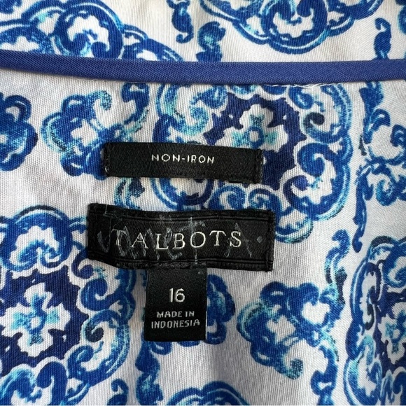 Talbots Sleeveless Button Down Shirt - Women's Size 16 - Picture 4 of 4